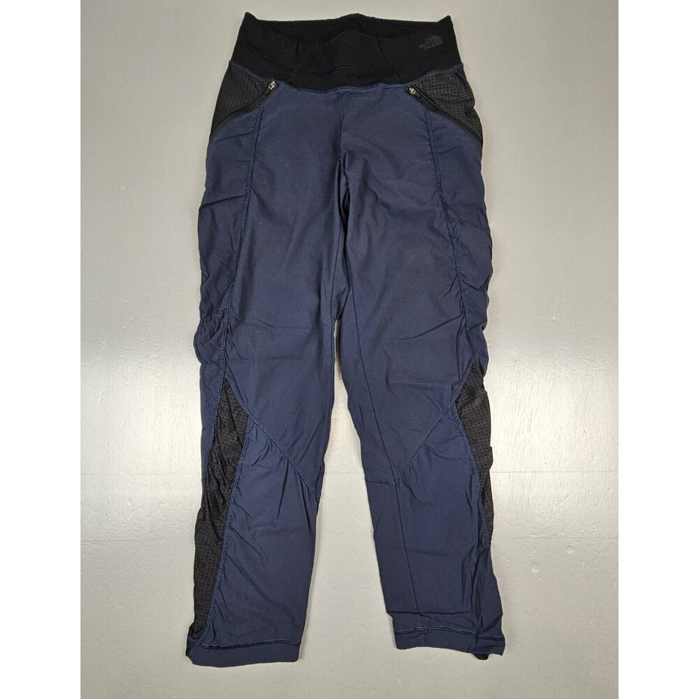 The North Face Womens‎ XS Leggings Blue Cinched Jumpsuit Cropped Pants Pockets